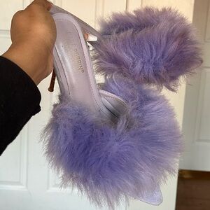 Purple Fur Women's Heels